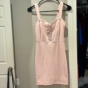 Pink Stretchy Mini Dress